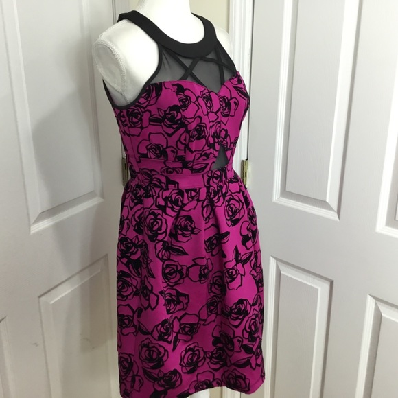 En Focus Studio Fuchsia Party Dress Size 8 - Picture 3 of 8